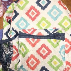 Thirty-One Multicolor Diamond Pattern Backpack
